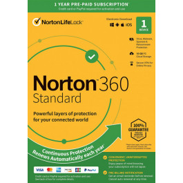 Norton 360 Standard 10 GB для 1 пользователя, на 1 устройство, на 12 месяцев 